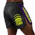 Black/Neon Hayabusa Icon Mid-Thigh Fight Shorts - Back shot with right perspective