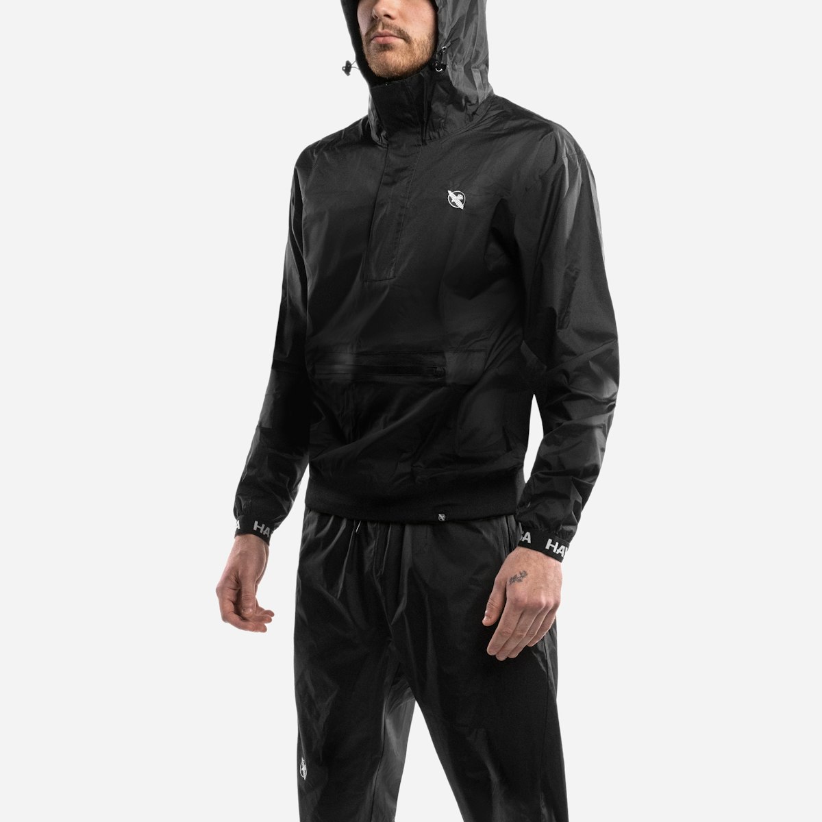 Hayabusa Pro Hooded Sauna Suit Black X-Small
