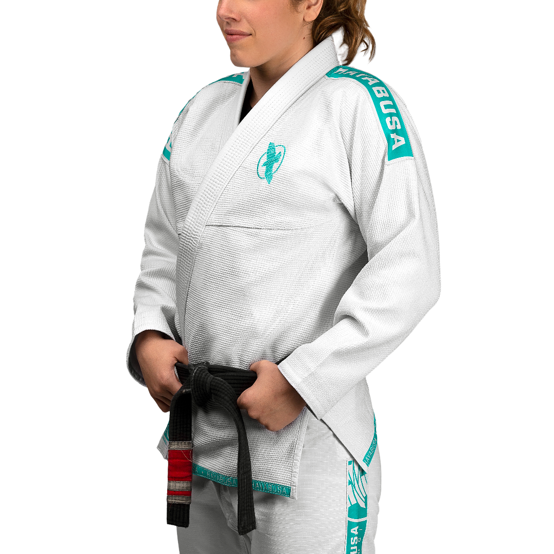 Lightweight Jiu Jitsu Gi White/Teal