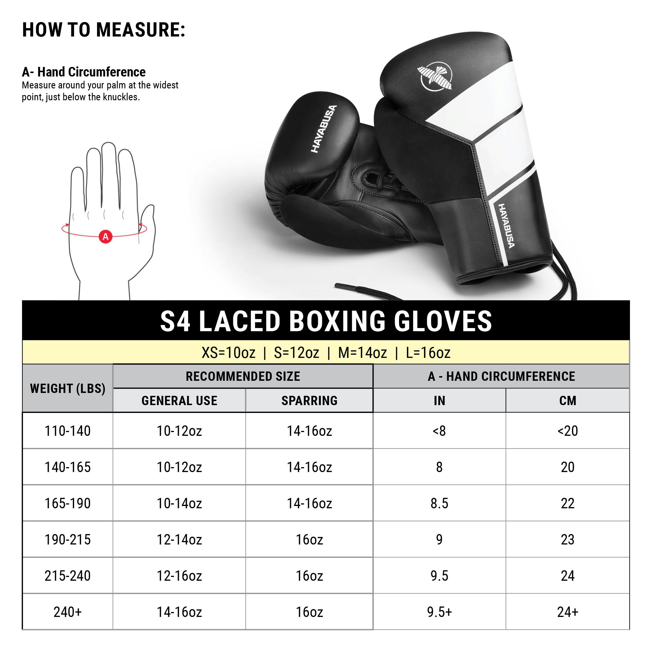 Hayabusa S4 Lace Up Boxing Gloves Lace Training Gloves • Hayabusa