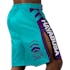 Teal White Icon Fights Shorts - Back with right perspective