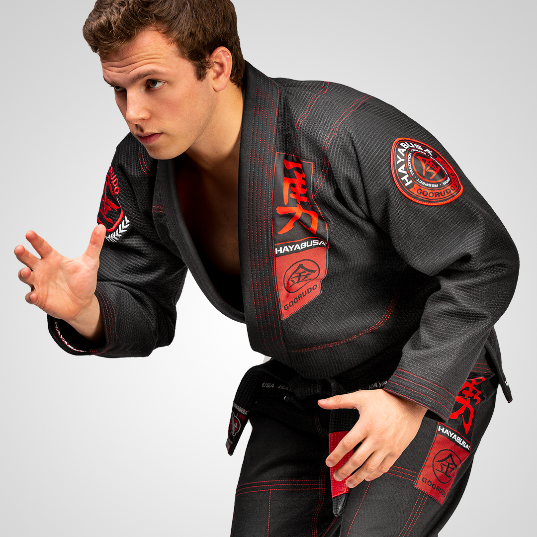 Hayabusa Goorudo 3 Gold Weave Jiu Jitsu Gi - Grey A3 for sale