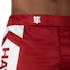 Red/White Hayabusa Icon Mid-Thigh Fight Shorts - Outer waist detail