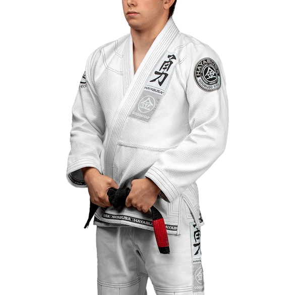 Hayabusa Goorudo 3 Gold Weave Jiu Jitsu Gi White