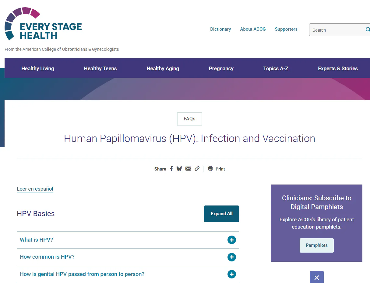 Factsheet: Frequently asked questions about Human Papillomavirus (HPV) vaccination