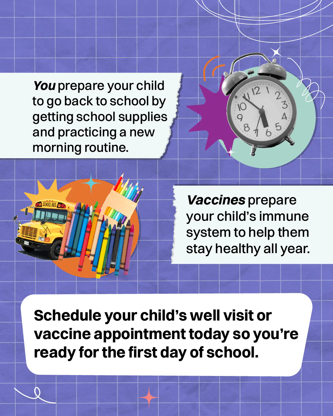 Vaccines prepare your child's immune system to go back to school