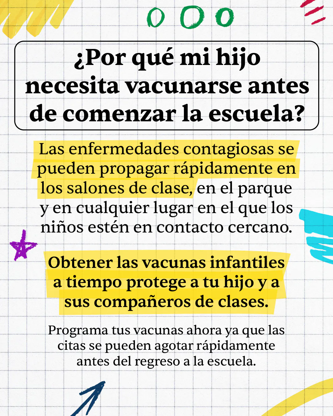 Por qué las escuelas requieren vacunas para proteger la salud del salón de clases y la comunidad
