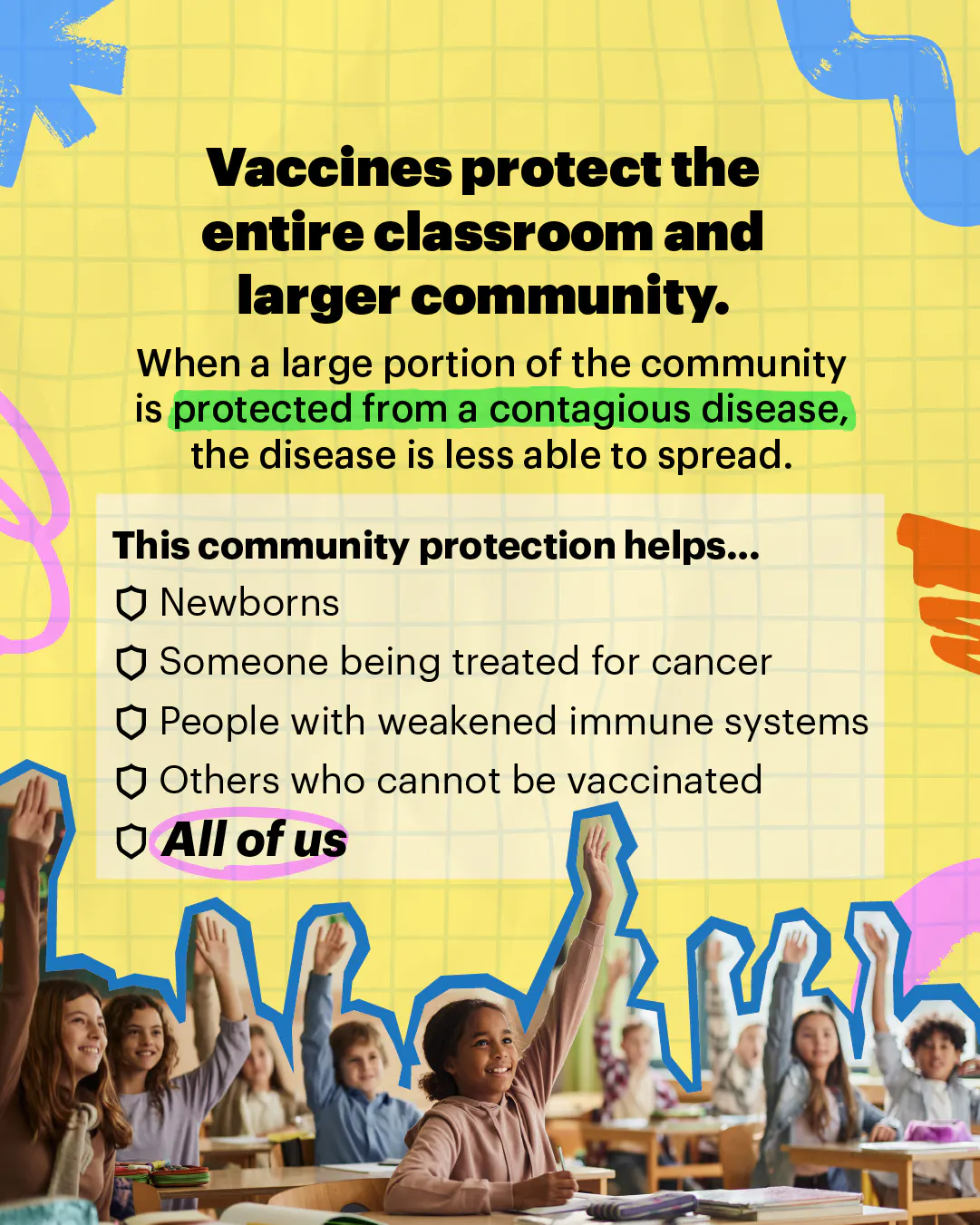 Vaccines protect the entire classroom and larger community