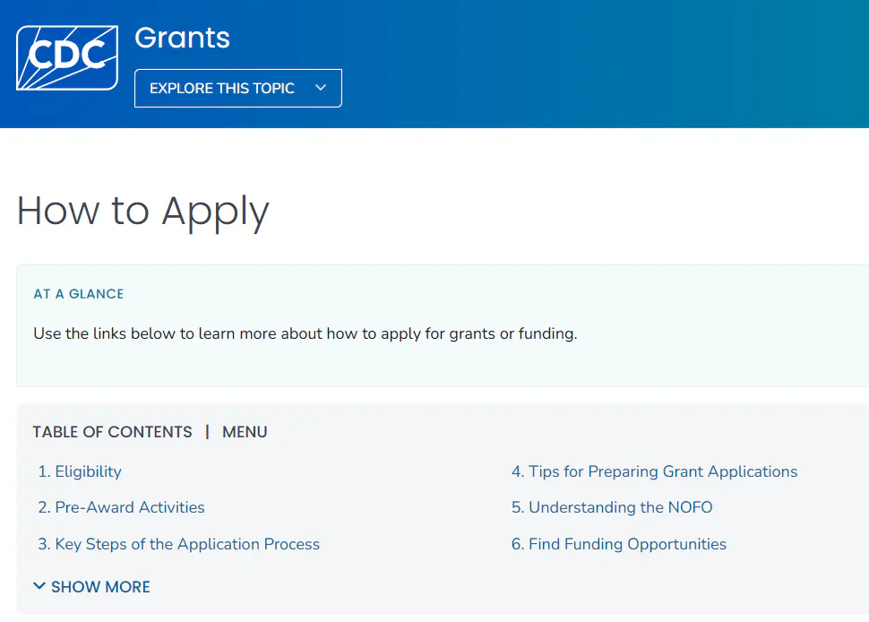 Factsheet: How to apply for CDC grants