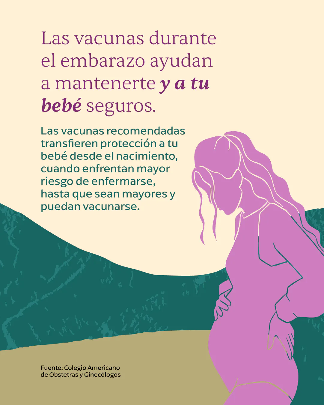 Vacunarse durante el embarazo transfiere protección a tu bebé