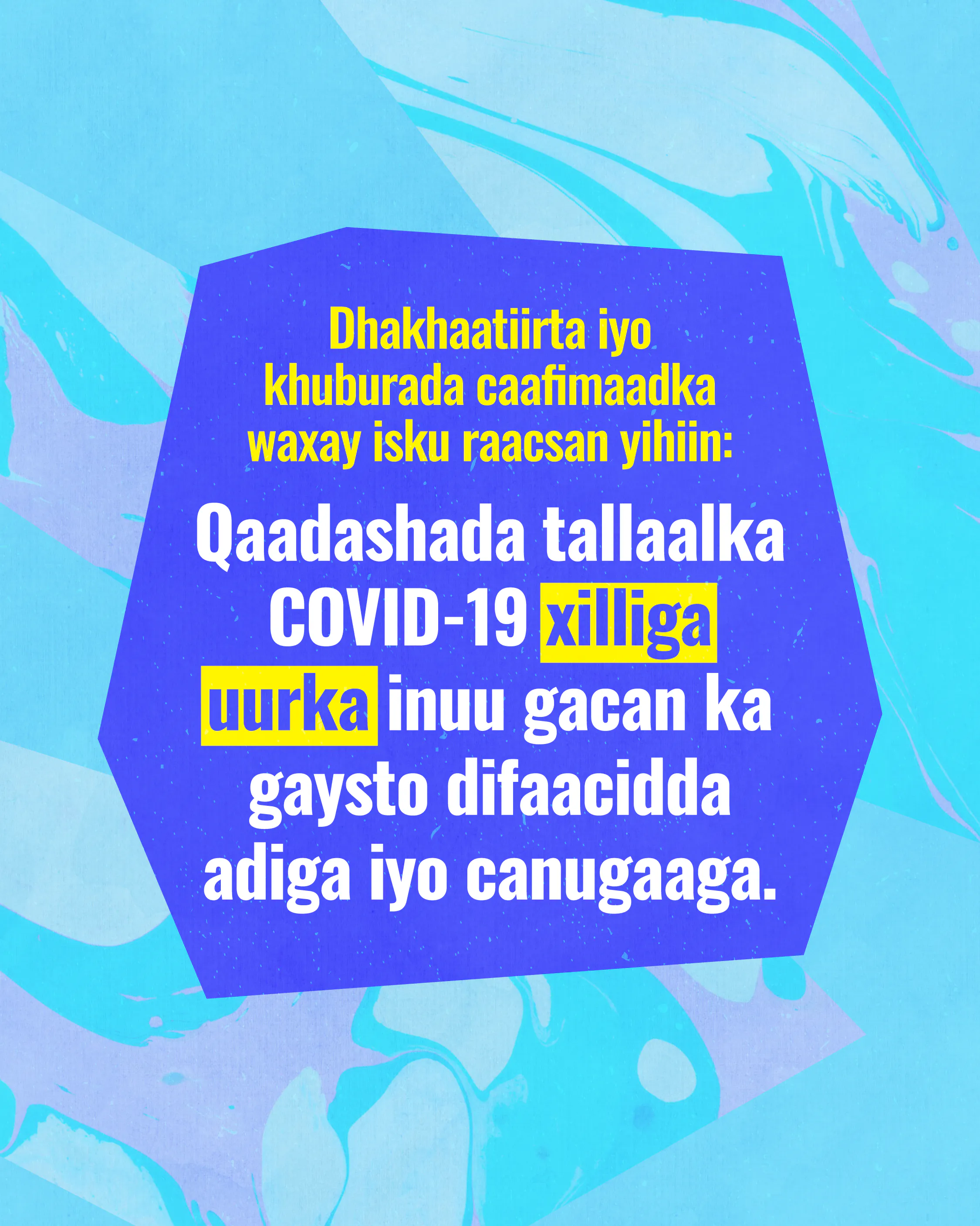 Kooxaha waawayn ee caafimaadka waxay ku taliyaan tallaalka COVID-19 xilliga uurka