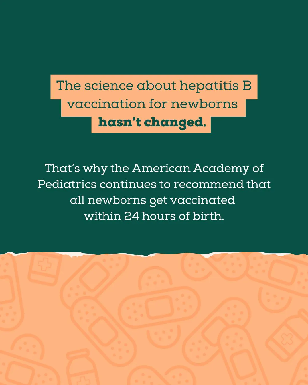 The American Academy of Pediatrics recommends that all babies get the hepatitis B vaccine at birth