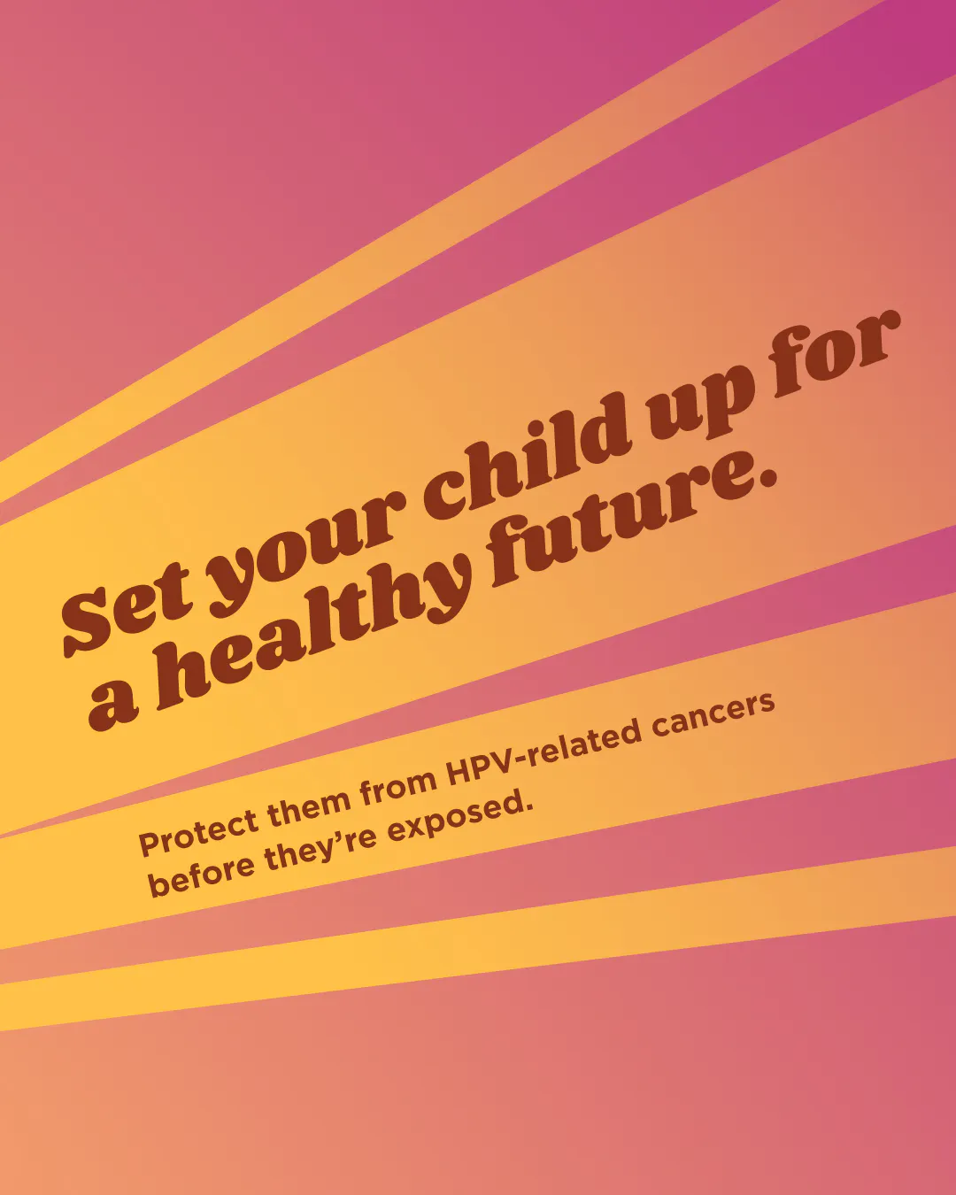 Social media: Graphic urges parents to set kids up for a healthy future by protecting them against HPV-related cancers before exposure (English, Spanish)