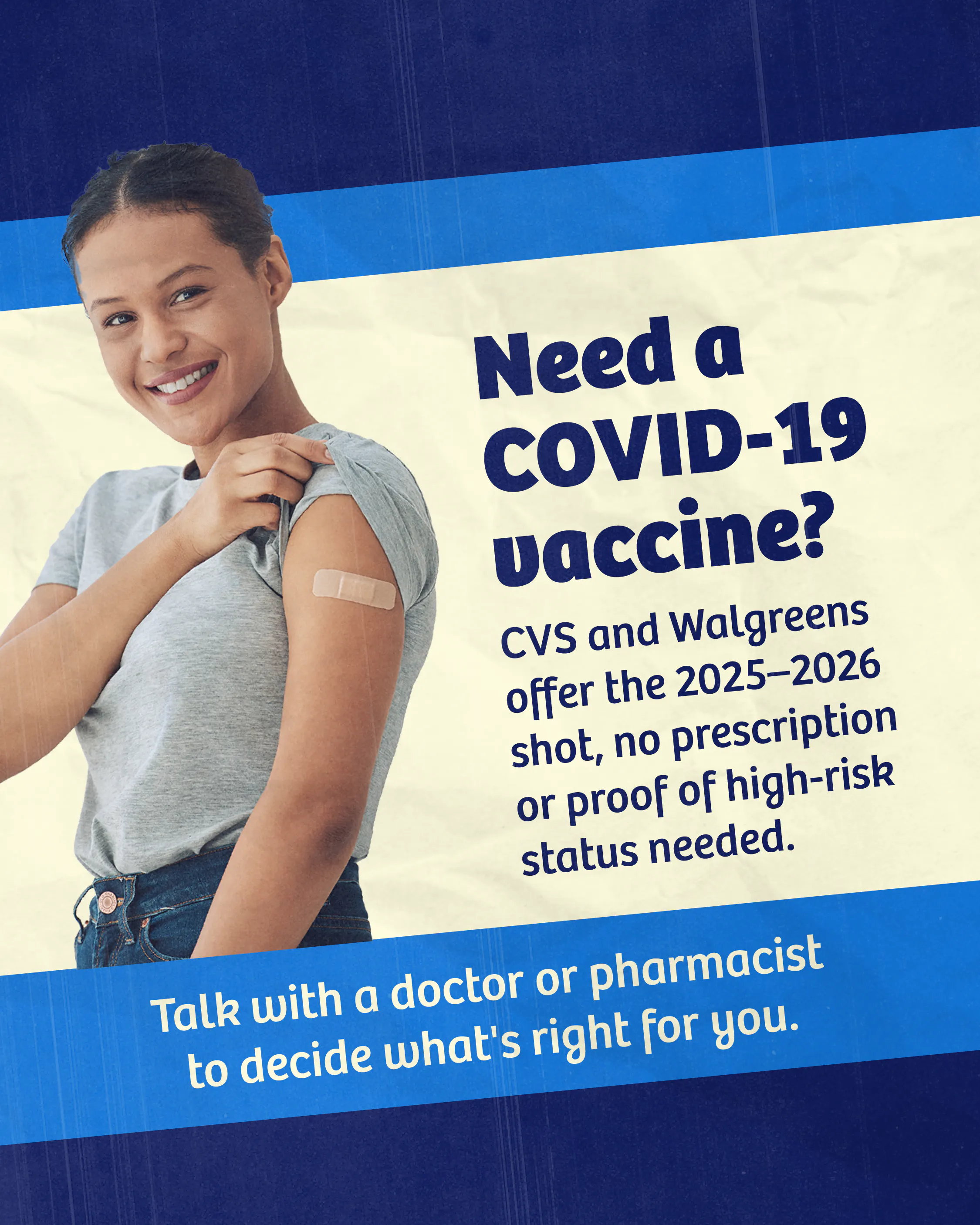 Get your COVID-19 vaccine easily: No prescription needed