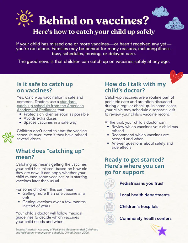 How to safely catch up on vaccines