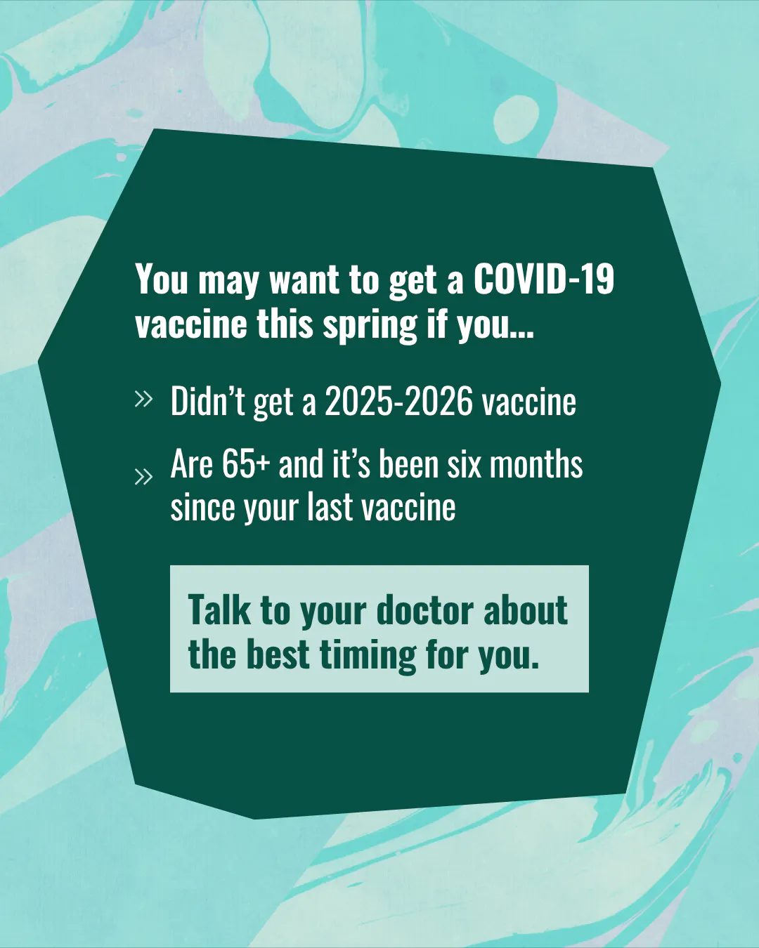 You may want a COVID-19 vaccine this spring
