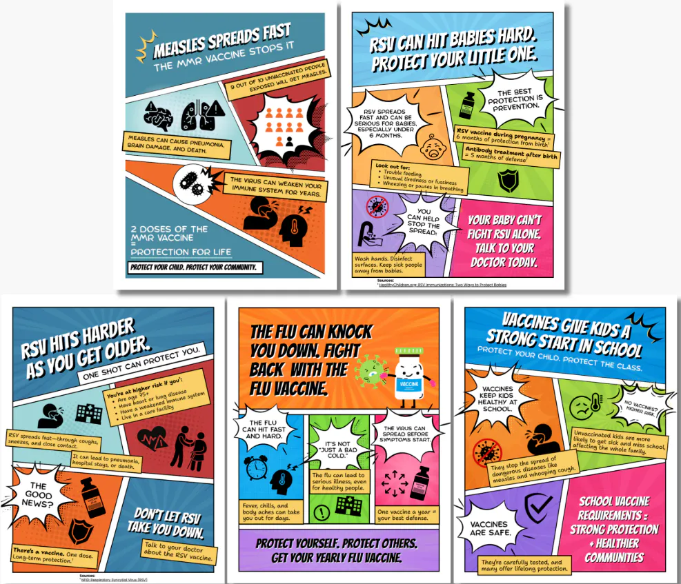 Comic book collection: How immunization protects communities