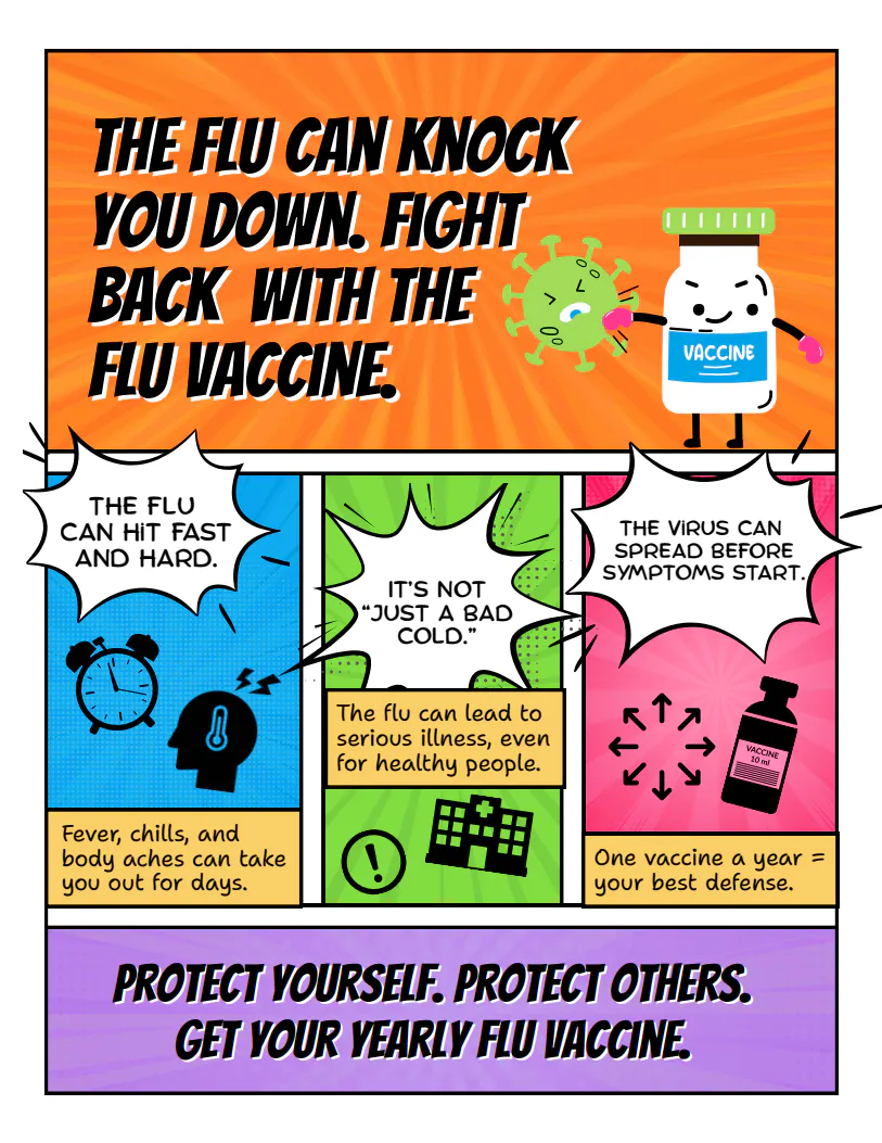 Flyer: The flu vaccine fights back against the flu