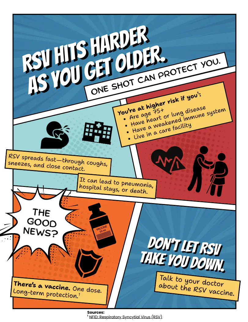 Flyer: RSV hits harder as you get older