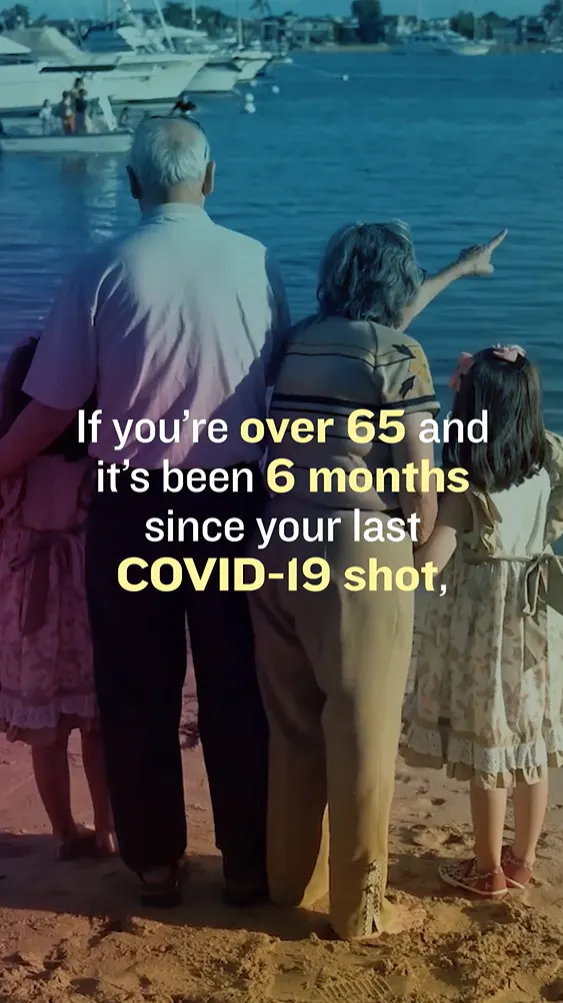 Social media: Video reminds older adults 65+ to get an updated does of the COVID-19 vaccine in preparation for the summer (English, Spanish) (0:19)
