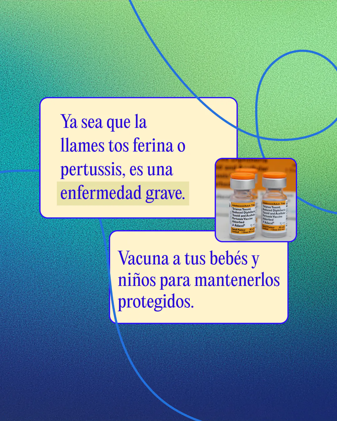 Redes sociales: Gráfico destaca que sin importar como se llame, la pertussis o tos ferina es una enfermedad grave y motiva a los padres a vacunar a los bebés y a los niños para mantenerlos protegidos (inglés, español)