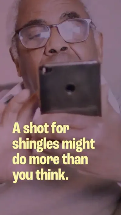 Social media: Video highlights new research about the effectiveness of the shingles vaccine in reducing dementia (English, Spanish) (0:20)