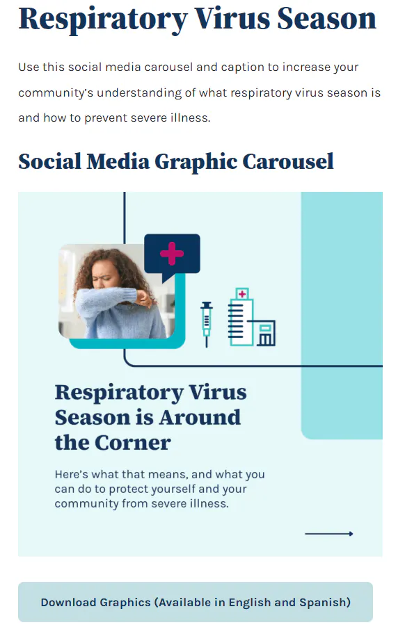 Preparing for the 2025-26 respiratory virus season: Social graphics and messages