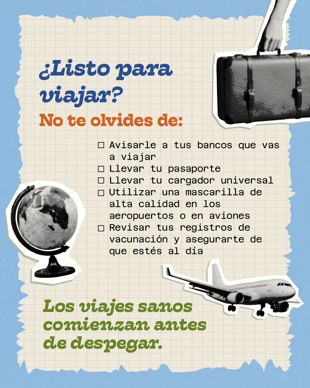 Consejos de viaje para ayudar a prevenir infecciones
