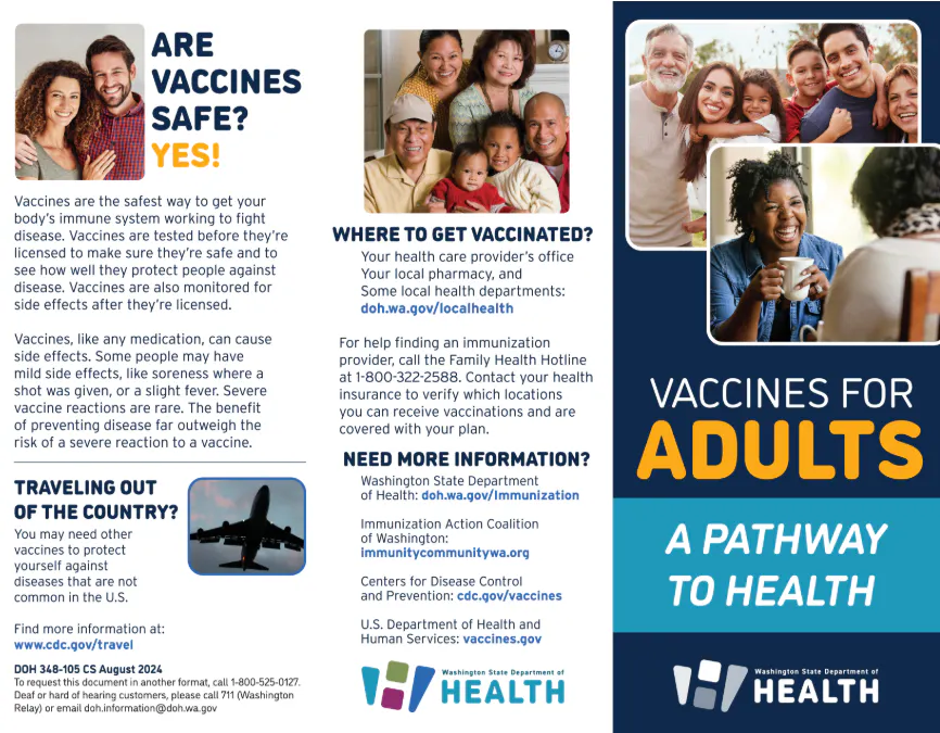 Factsheet: Vaccines for adults - A pathway to health (English, Russian, Spanish, Vietnamese)