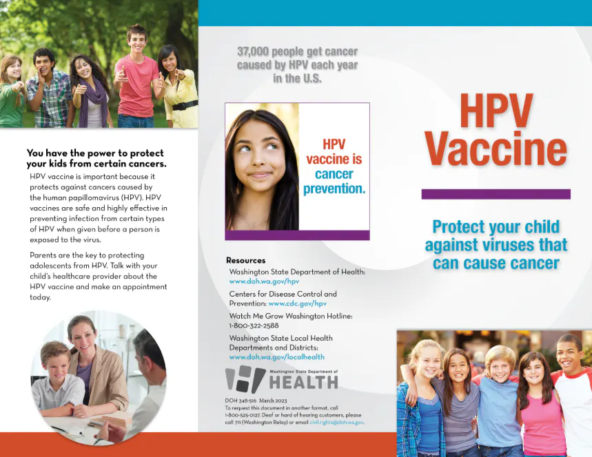 Factsheet: HPV vaccine protects against viruses that cause cancer (English, Spanish, Marshallese, Russian, Ukrainian, Vietnamese)