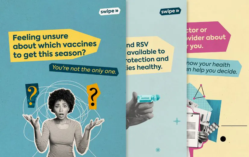 Habla con tu médico sobre las vacunas contra la gripe, el COVID-19 y el VRS
