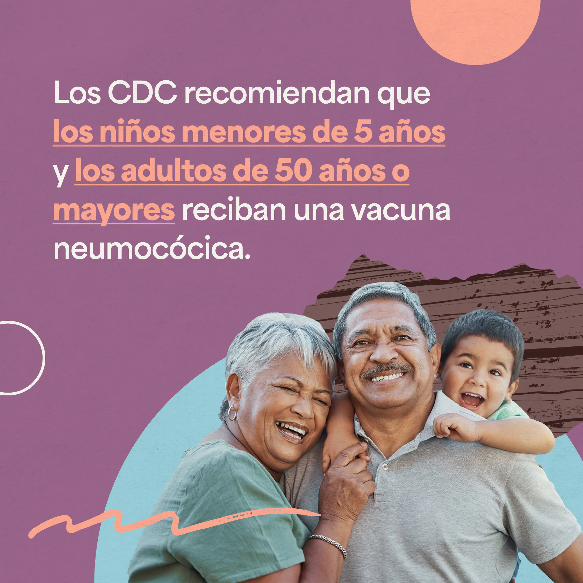Redes sociales: Gráfico resalta la elegibilidad de las vacunas contra el neumococo (inglés, español)