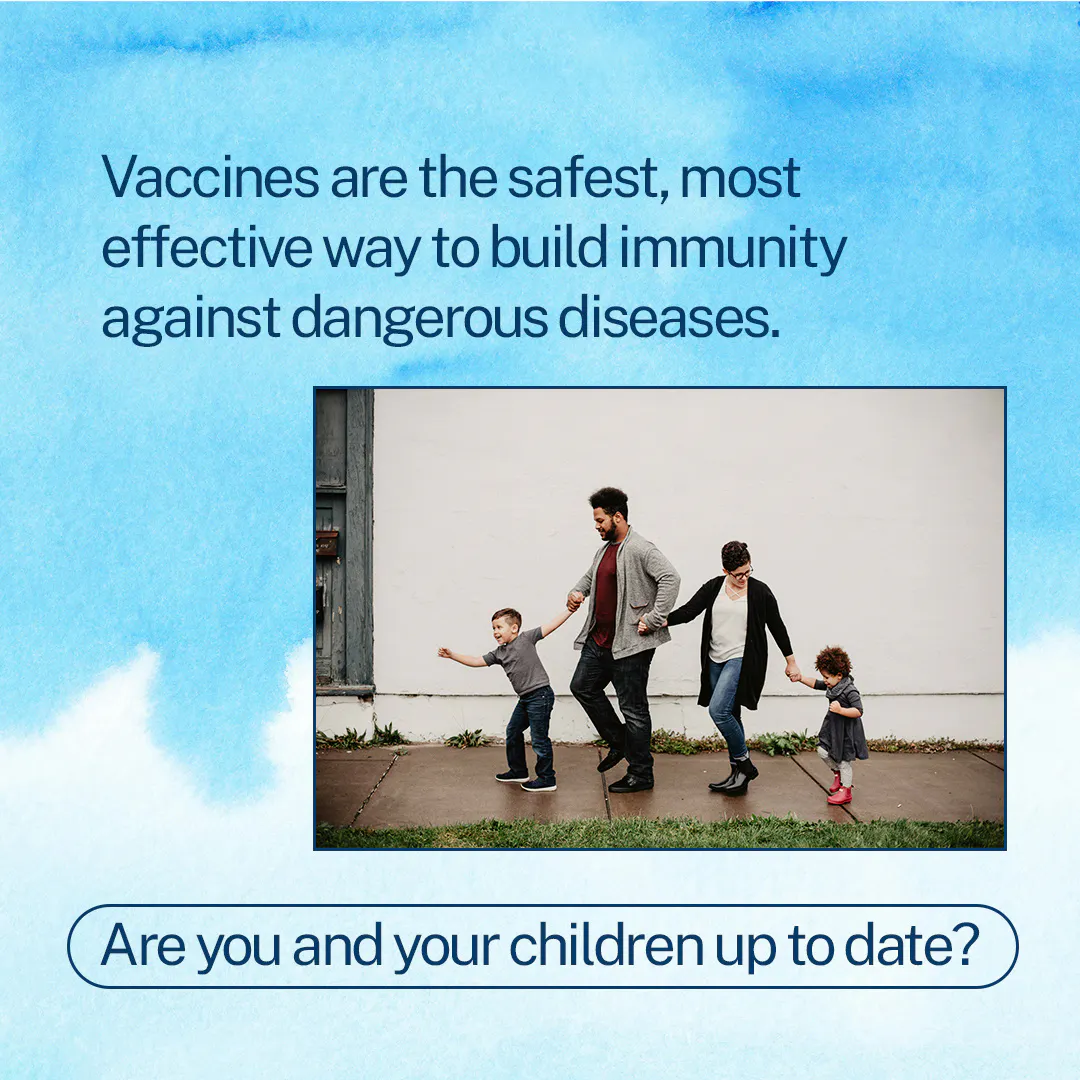 Social media: Graphic encourages building immunity with vaccines (English, Spanish)