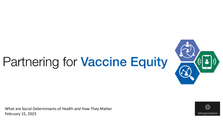 Webinar: What are Social Determinants of Health (SDOH) and why they matter (English, Spanish)