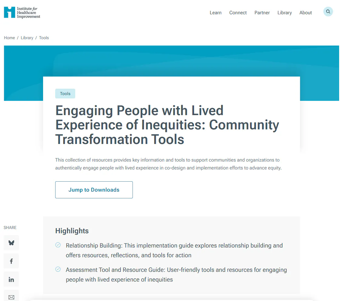 Toolkit: Engaging people with lived experience