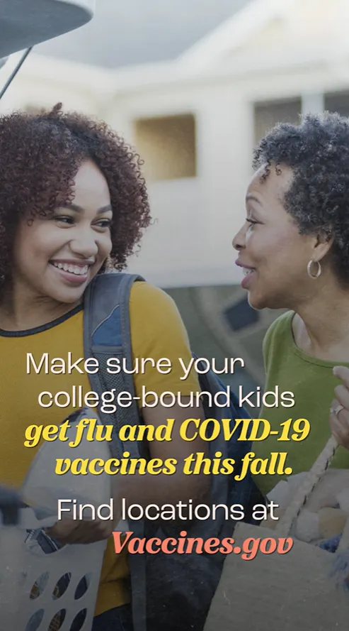 Social media: Video highlights how vaccines can help keep college-bound kids safe (English, Spanish) (0:12)