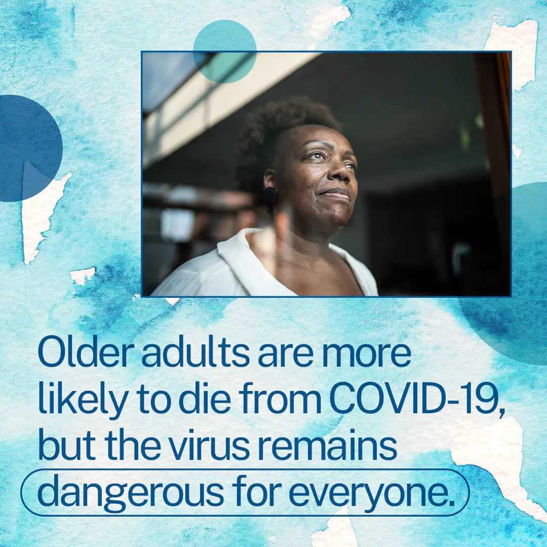 Social media: Graphic emphasizes the risk of COVID-19 deaths for older adults (English, Spanish)