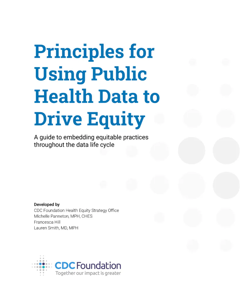Toolkit: Building equitable data in public health