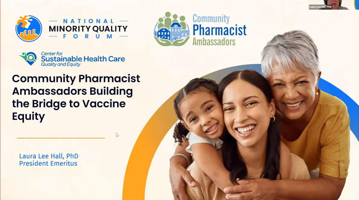 Webinar: Community pharmacist ambassadors: Building the bridge to vaccine equity