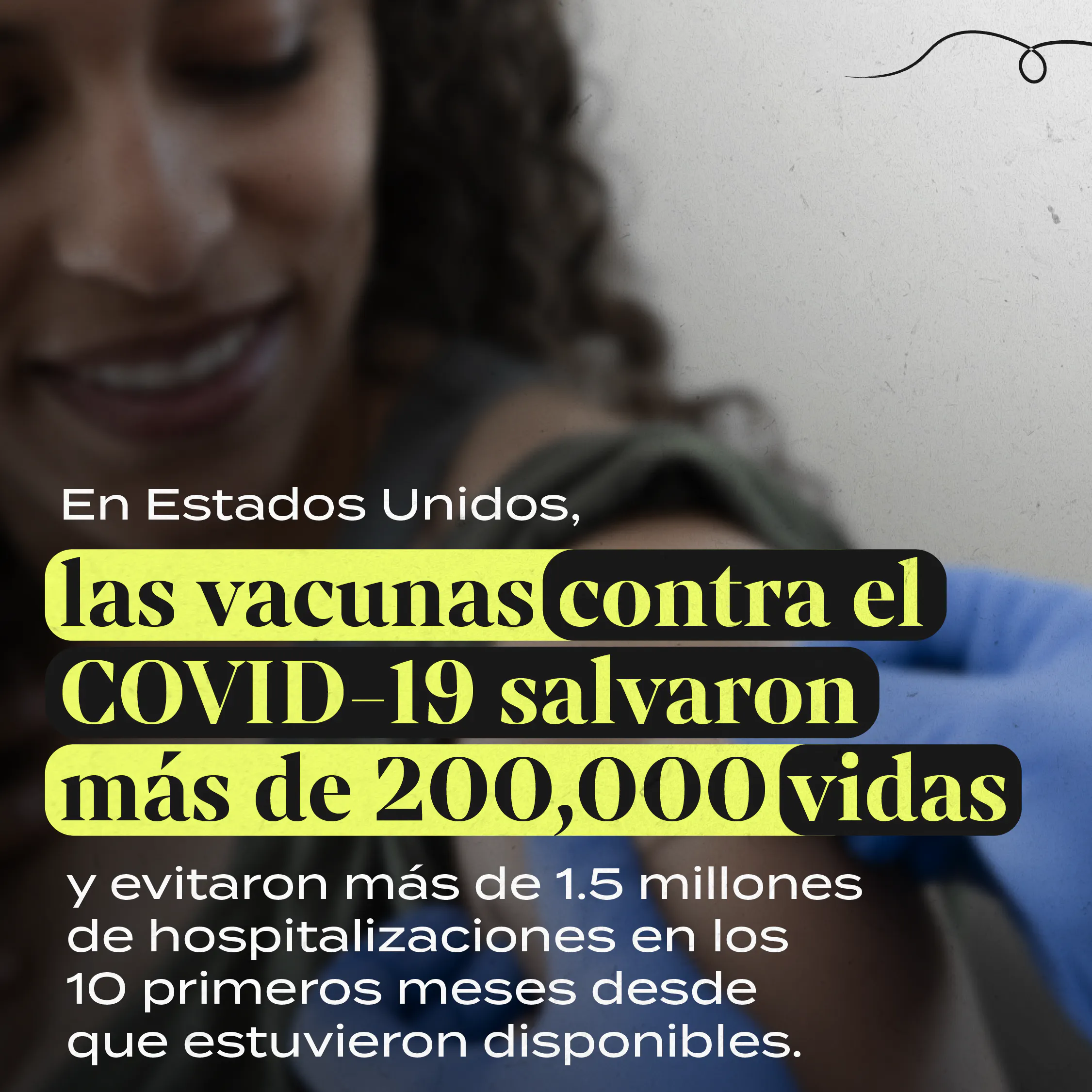 Redes sociales: Gráfico sobre las vidas que han sido salvadas por la vacuna (inglés, español)