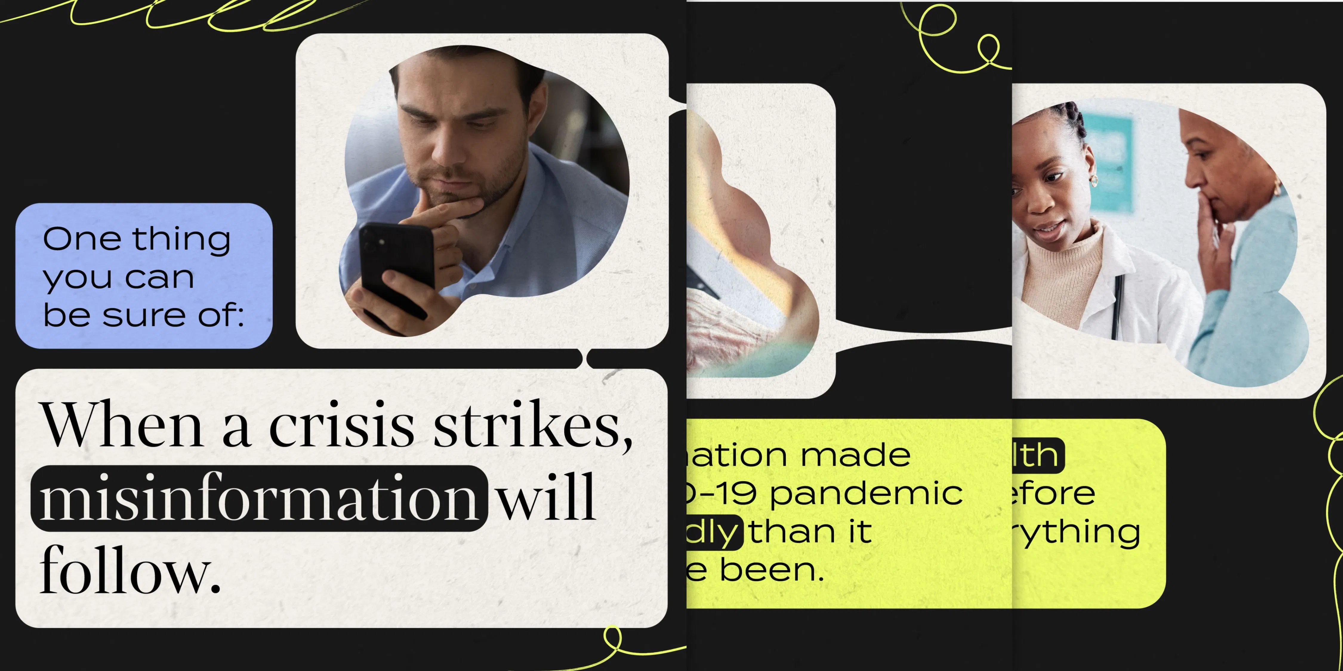Social media: Graphics on how misinformation is dangerous (English, Spanish)