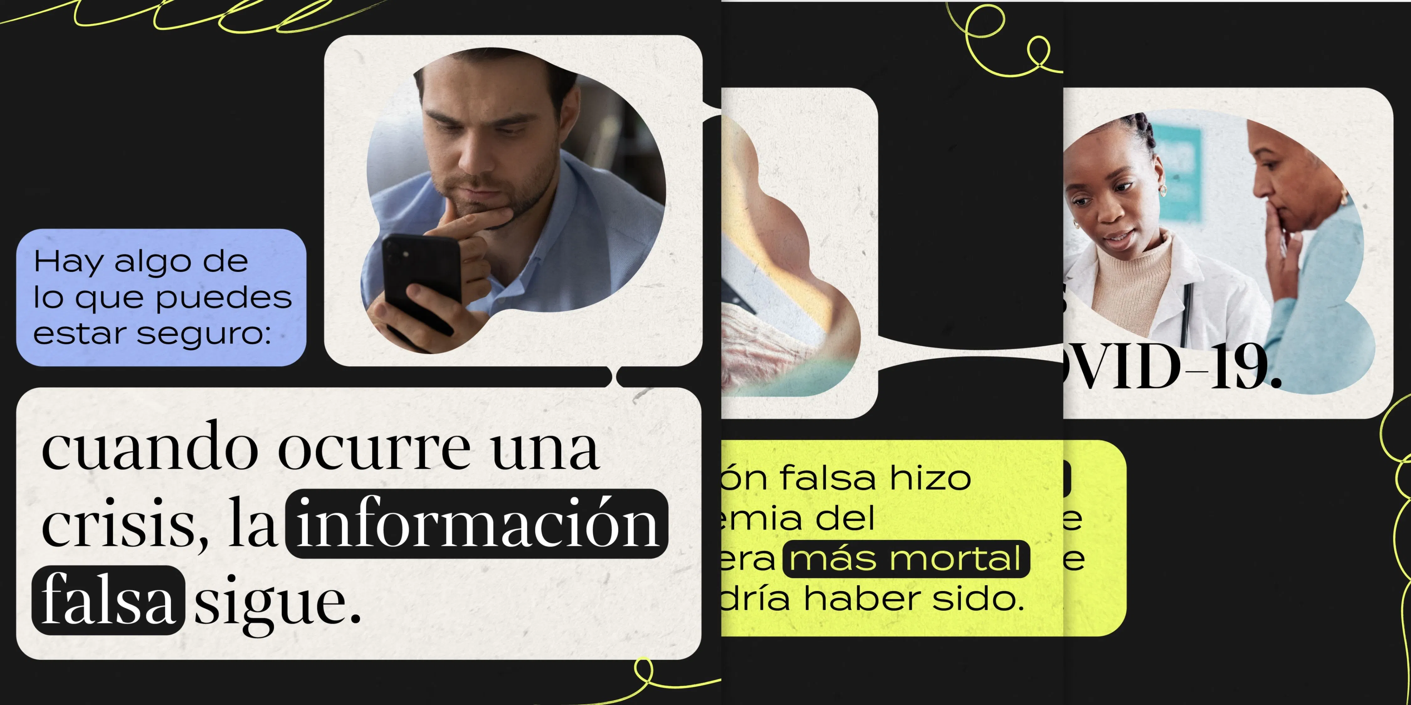 Redes sociales: Gráficos sobre cómo la desinformación es peligrosa (inglés, español)
