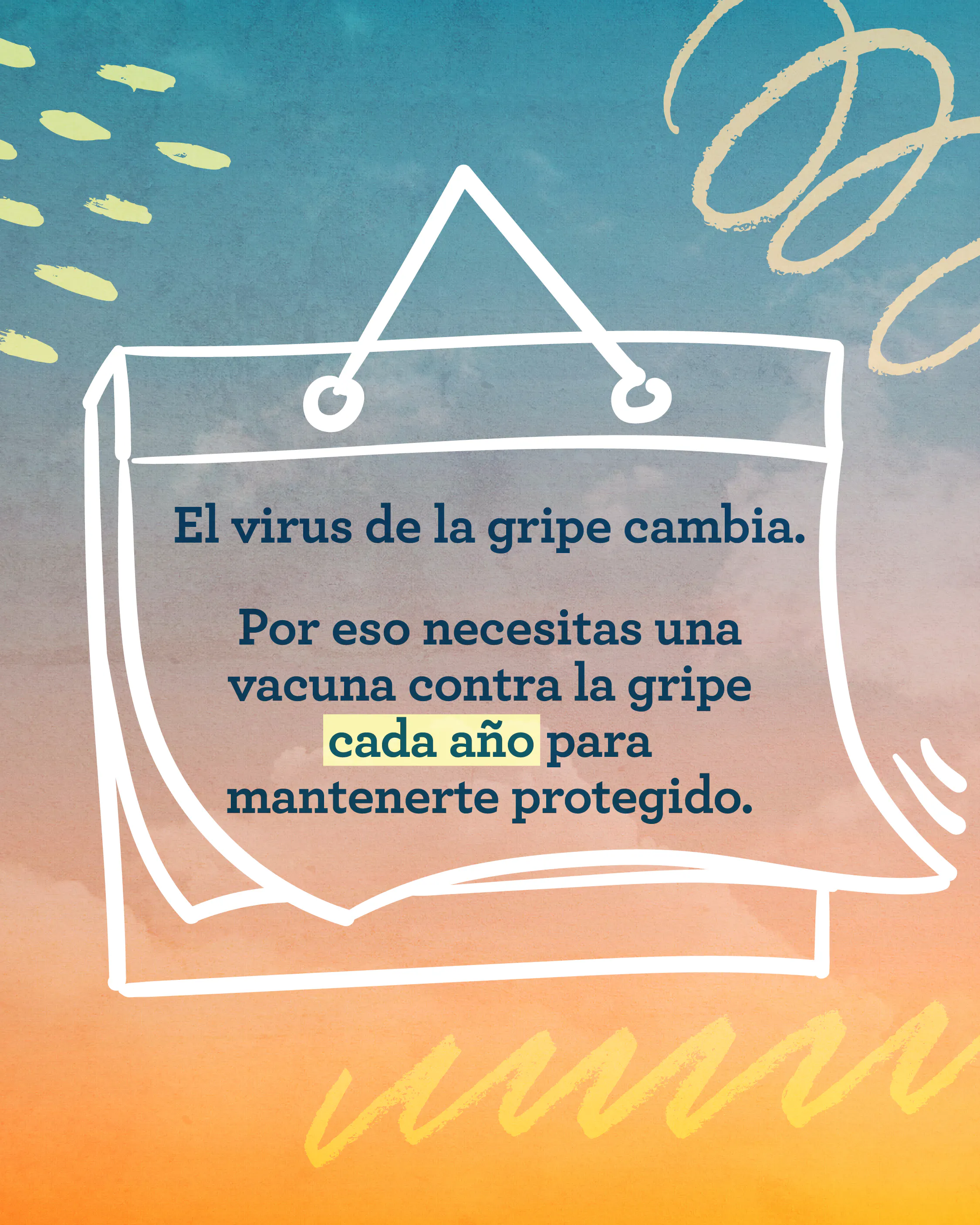 El virus de la gripe cambia, por eso necesitamos una vacuna anual contra la gripe para mantenernos protegidos