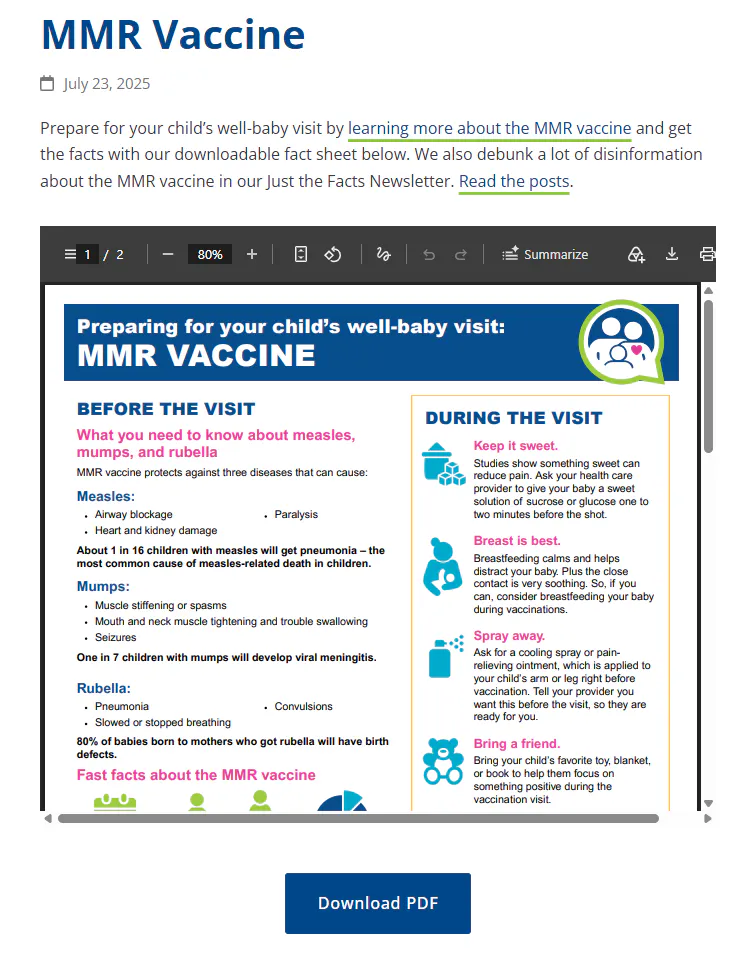 Preparing for a well-baby visit: MMR vaccine