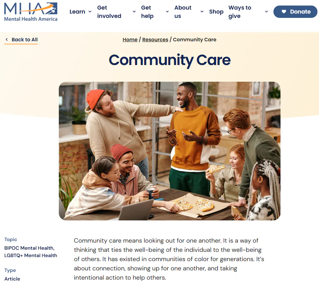 Factsheet: Community care approaches for outreach
