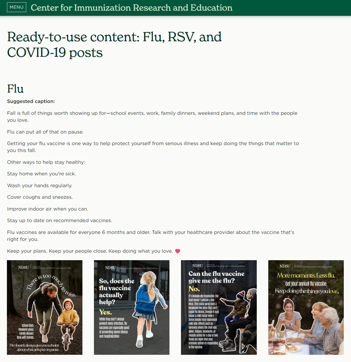 2026–2027 Respiratory Virus Season social media toolkit
