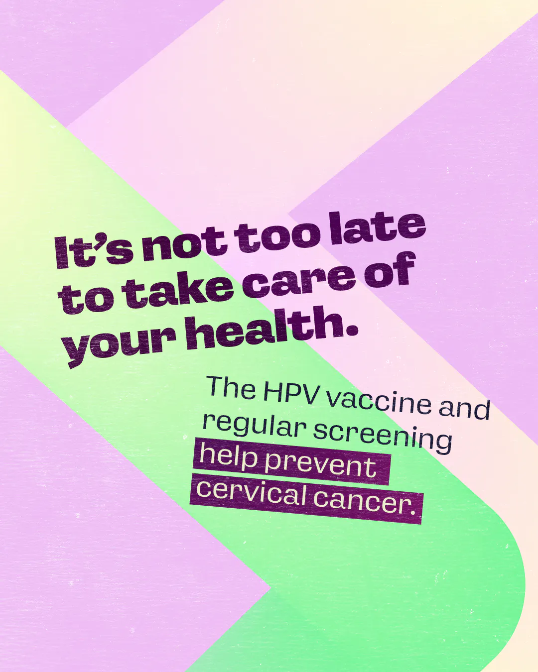It's not too late to take care of your cervical health
