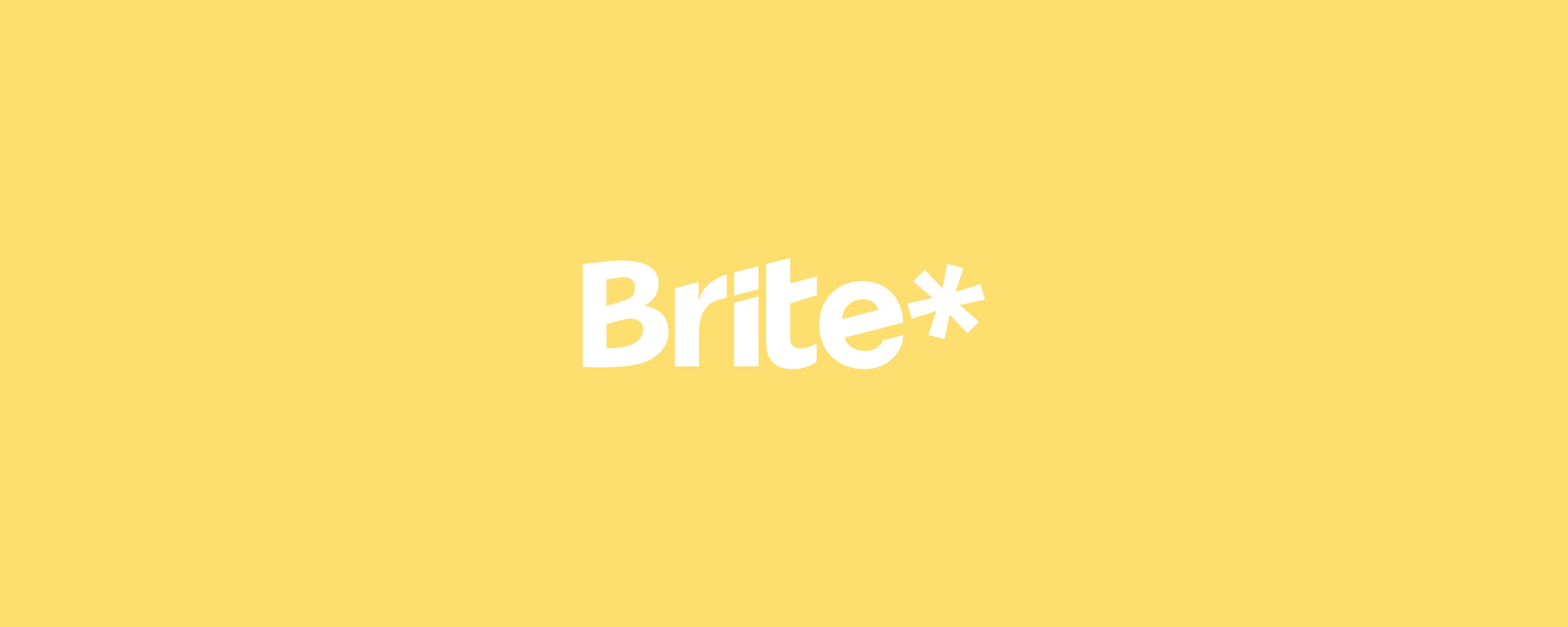 Brite Payments logo on a yellow background