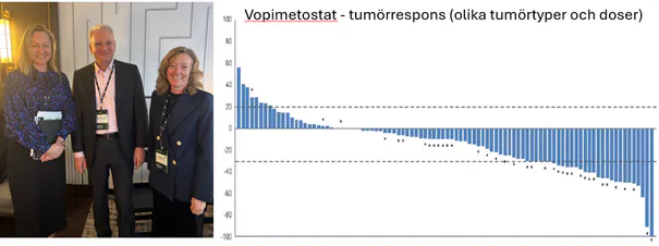 Elli och Astrid träffar Tango Therapeutics VD Malte Peters på TD Cowen konferensen; resultat från fas 1 studie för vopimetostat för behandling av tumörer med MTAP-förlust. 