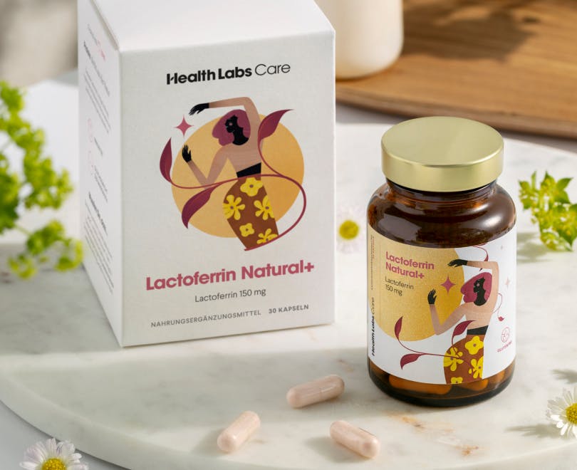 Lactoferrin Natural+ Lactoferrin in Kapseln von Health Labs Care